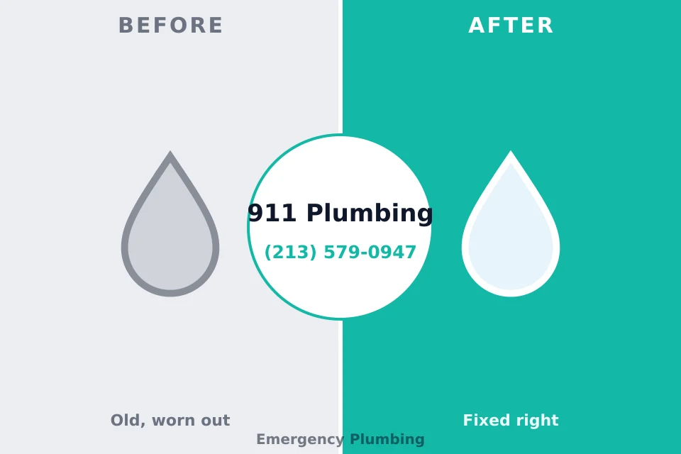 Before and after: plumbing repair Smithville, TN
